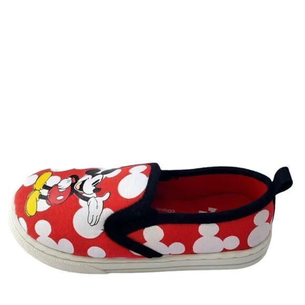 Disney Shoes For Girls Without‎ Laces Mickey Mouse Size 10 Red New